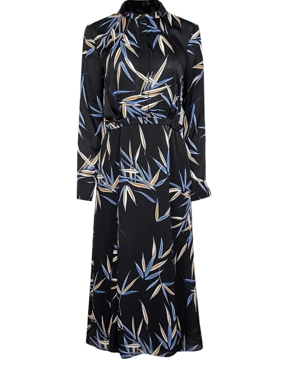 Equipment Women's Floral Sabenne Midi Dress w Leaf Print Size 00